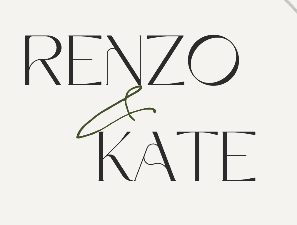 Kate and Renzo's wedding monogram